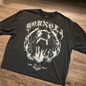 YoungLA Black Graphic Long Sleeve Tee